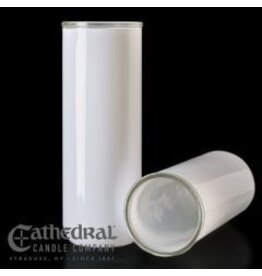Cathedral Candle 5, 6, 7-Day Glass Globes - Opal (each)