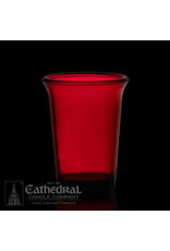 Cathedral Candle Votive Light Glass - Ruby, 24 Hour (each)