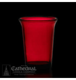 Cathedral Candle Votive Light Glass - Ruby, 24 Hour (each)