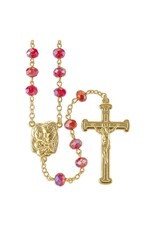 Hirten Rosary - Gold/Ruby, 8mm