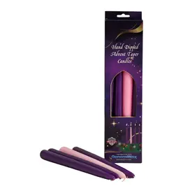 General Wax Advent Taper Candles - 12" (3 Purple, 1 Rose)