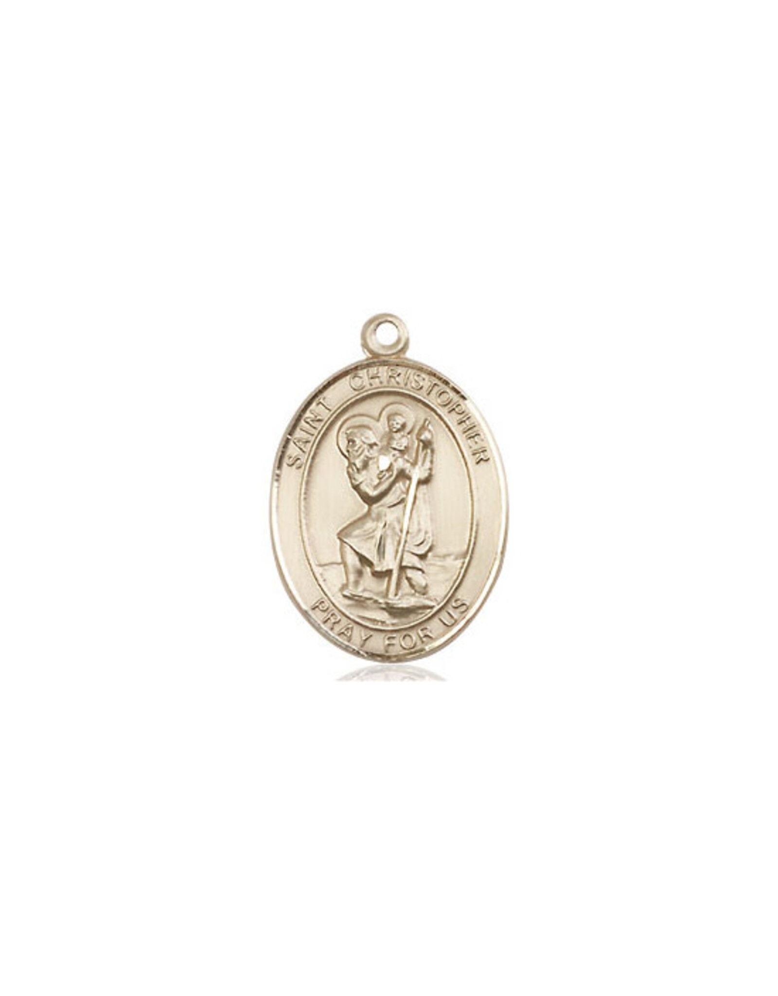 Bliss St. Christopher Medal - Oval, 14kt Gold Filled (3/4")