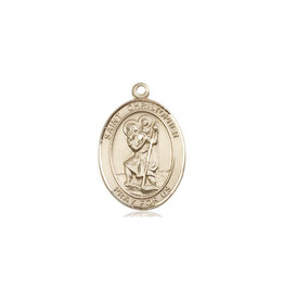 Bliss St. Christopher Medal - Oval, 14kt Gold Filled (3/4")