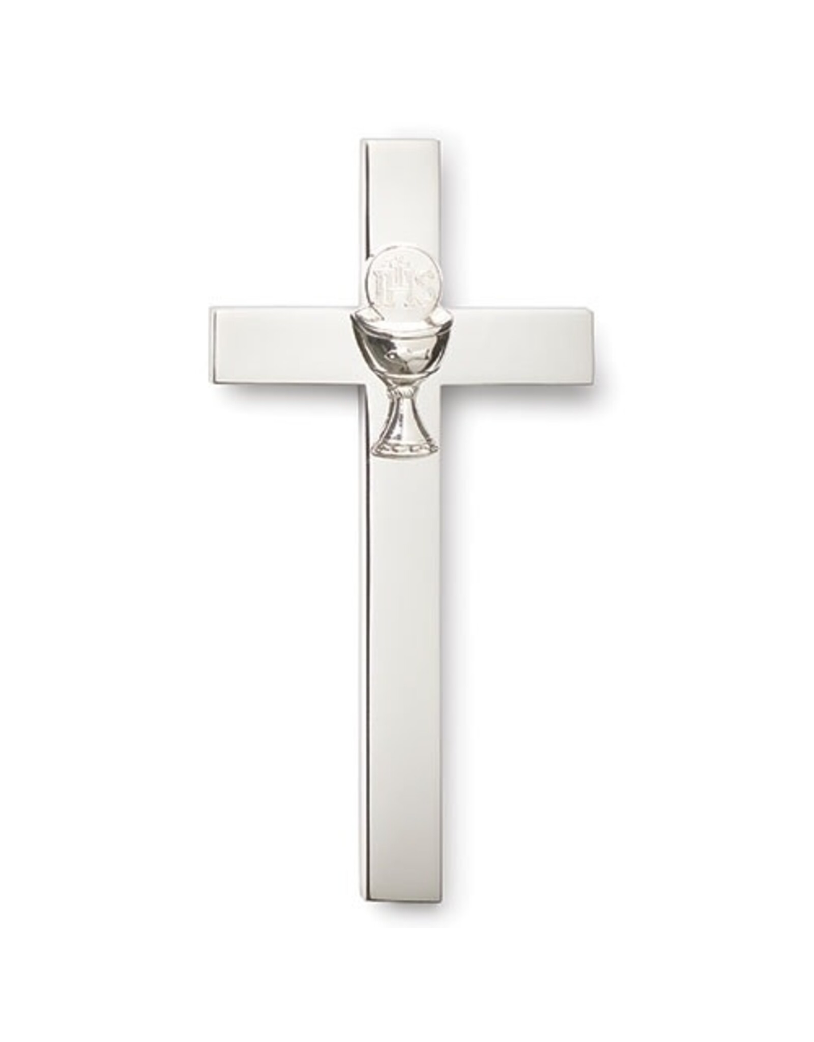 Roman First Communion - Silver Chalice Cross, 4.75"