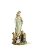 Roman Our Lady of Fatima with Children Statue (12")