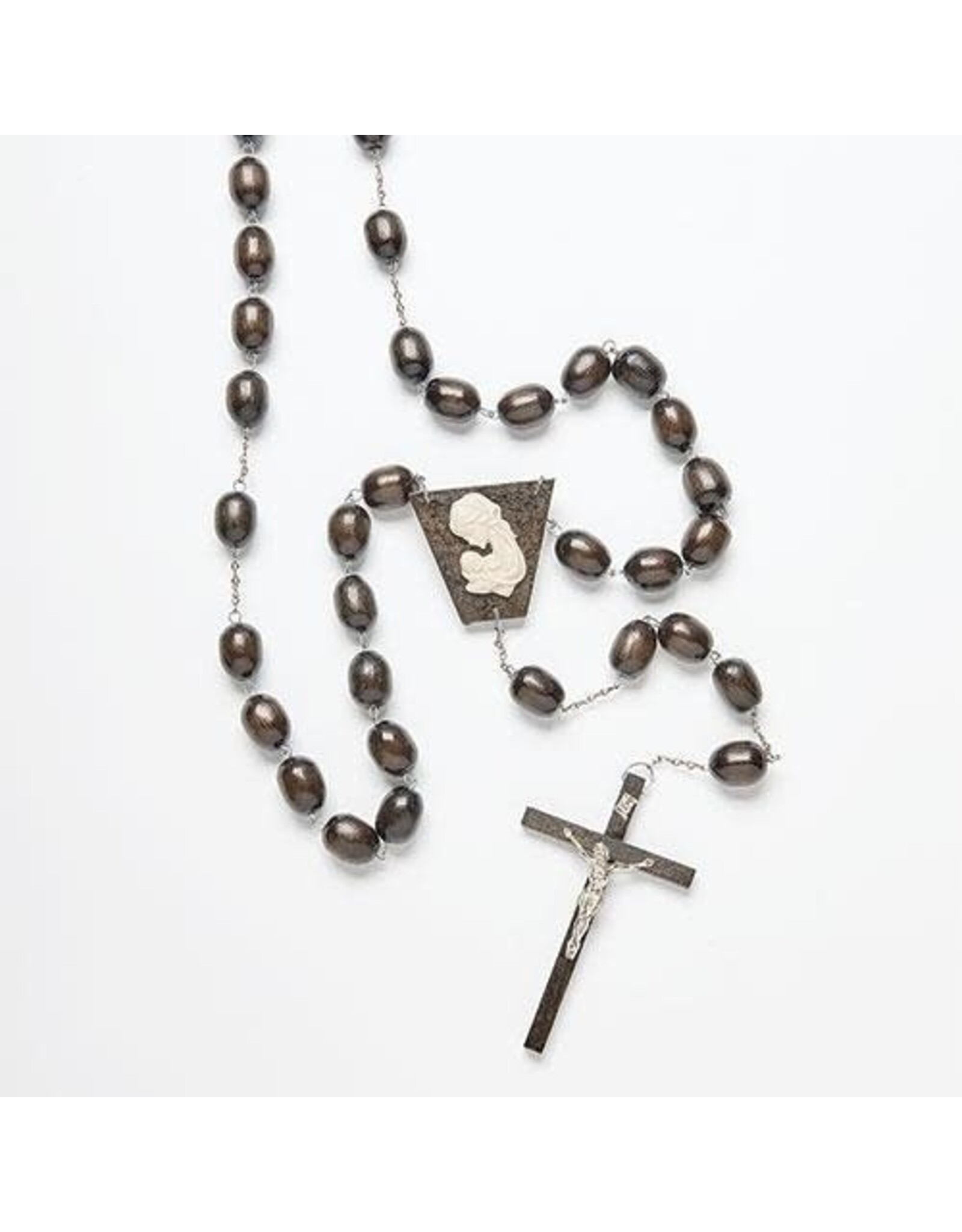 Roman 60" Brown Wood Wall Rosary