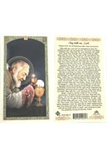 San Francis Holy Card, Laminated - Padre Pio