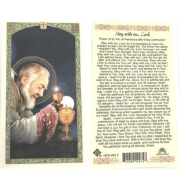 San Francis Holy Card, Laminated - Padre Pio