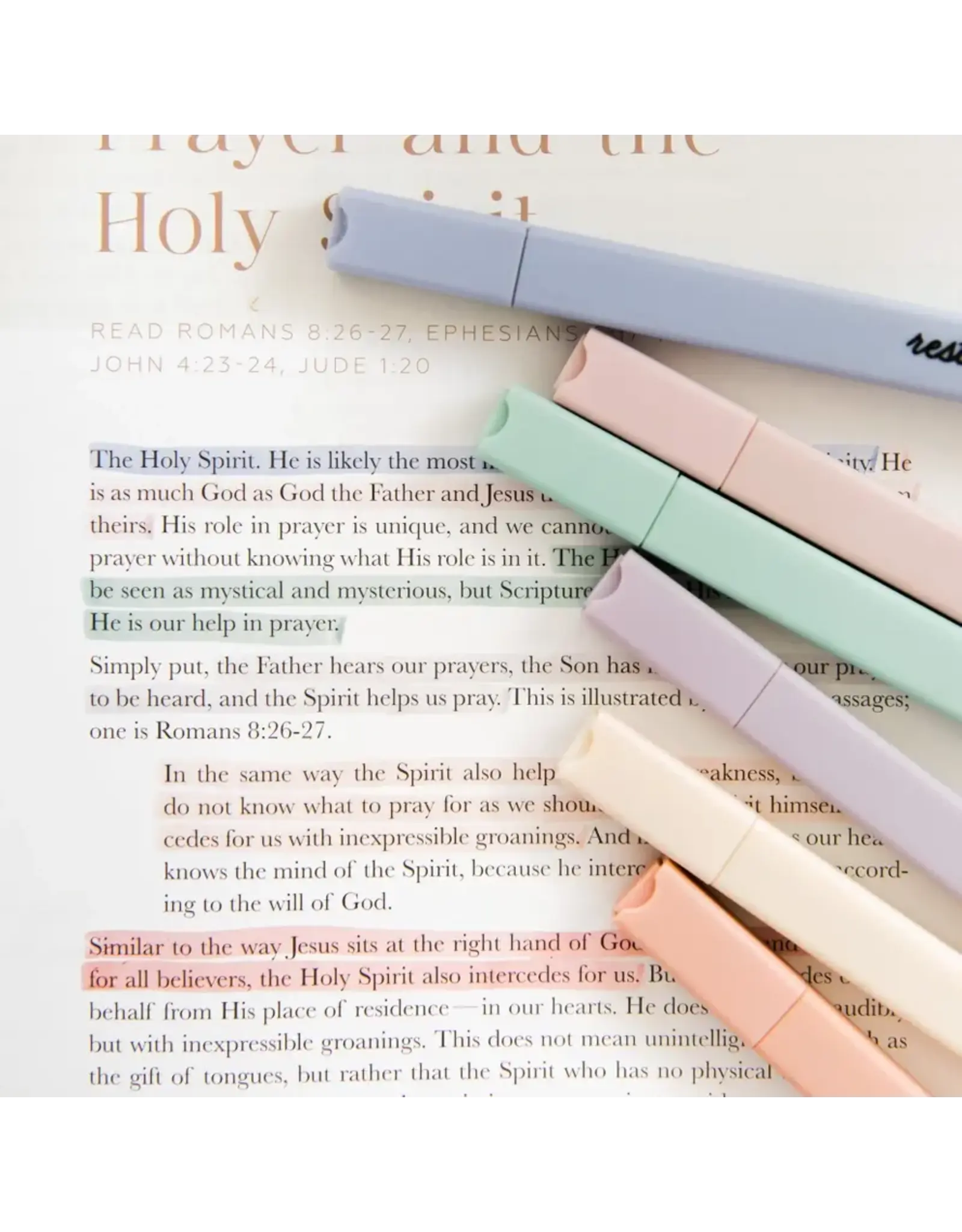 The Daily Grace Co. Bible Highlighter Set of 6, Muted Pastel