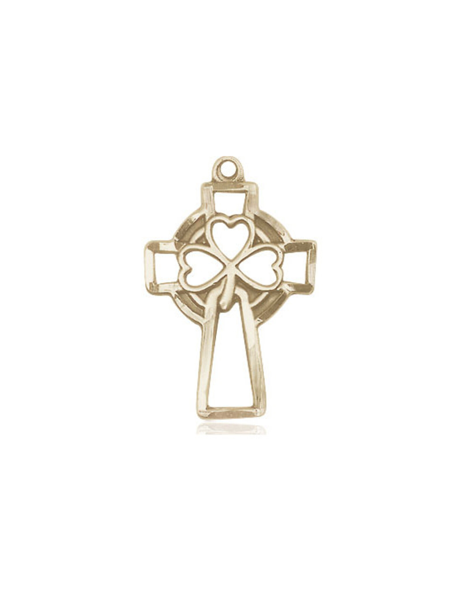 Bliss Cross Medal - Shamrock, Gold Filled