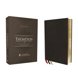 Zondervan NKJV Thompson Chain-Reference Bible, Premium Goatskin Leather, Black, Art Gilded Edges, Comfort Print