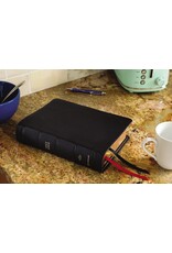 Zondervan NKJV Thompson Chain-Reference Bible, Premium Goatskin Leather, Black, Art Gilded Edges, Comfort Print