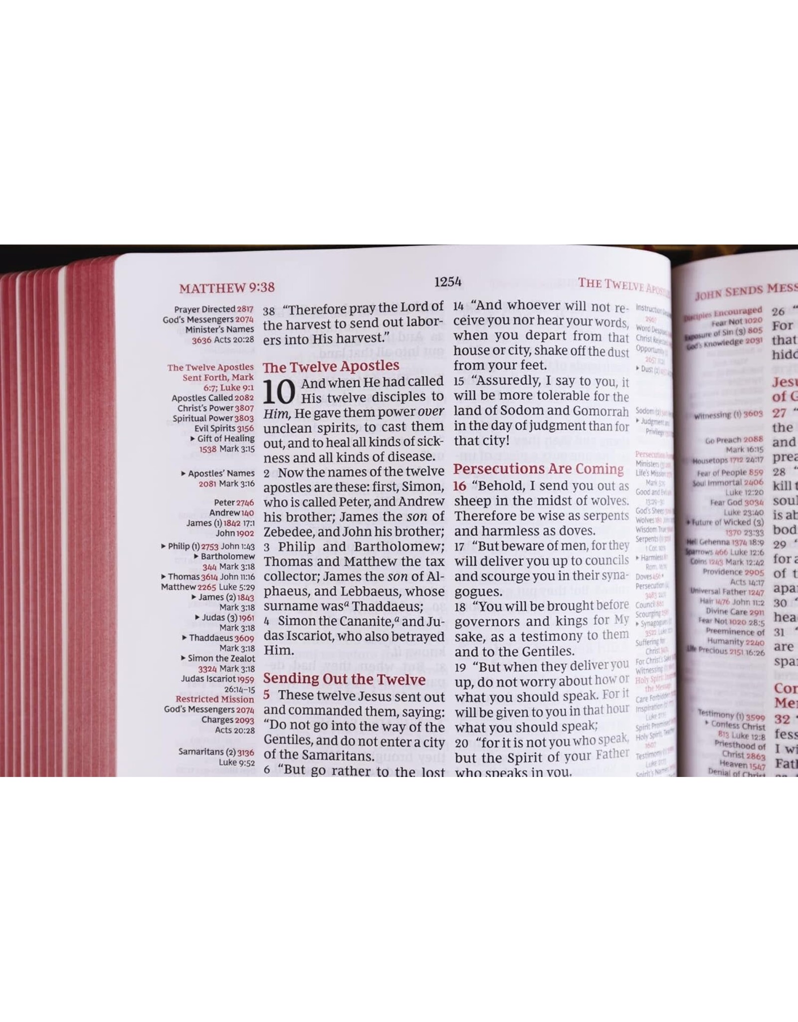 Zondervan NKJV Thompson Chain-Reference Bible, Premium Goatskin Leather, Black, Art Gilded Edges, Comfort Print