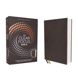 Zondervan NIV Clear Focus Bible. Leathersoft, Charcoal Brown