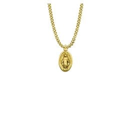 Singer Miraculous Medal - Oval, 10KT Gold Filled, 18" Chain