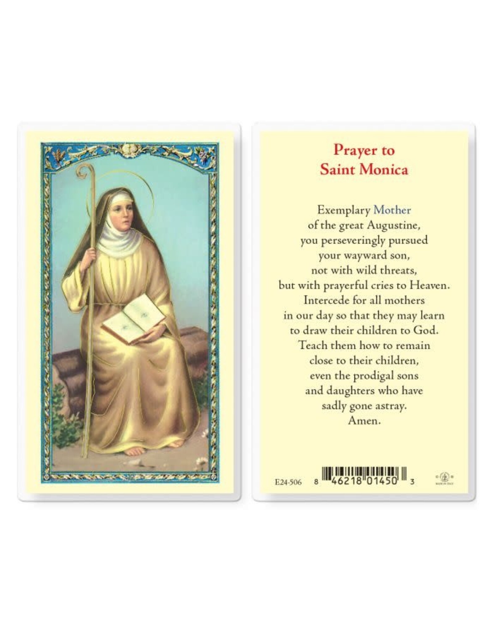 Hirten Holy Card, Laminated - St. Monica