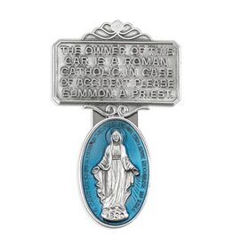 Hirten Visor Clip - Miraculous/Catholic Owner, Blue Epoxy