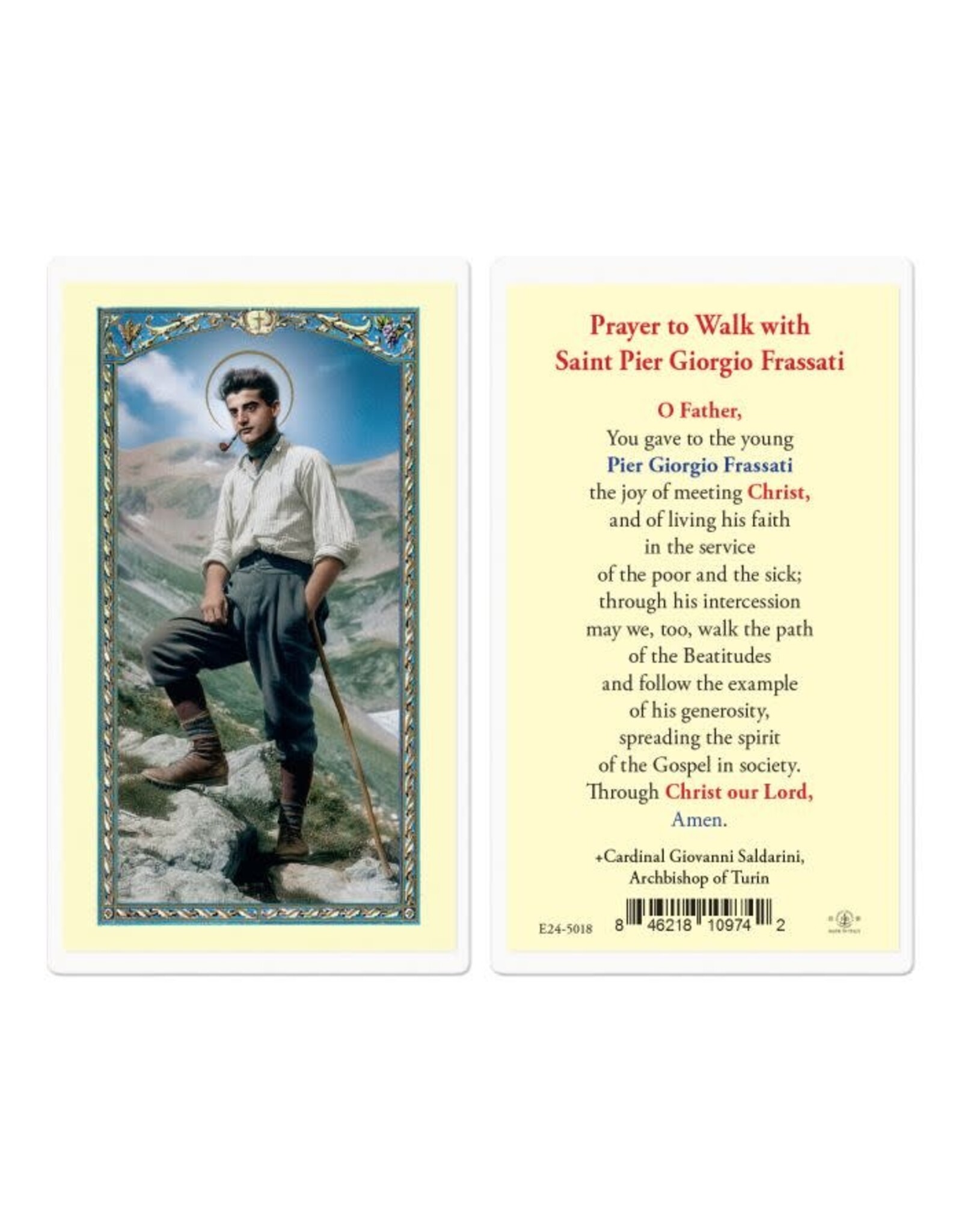 Hirten Holy Card, Laminated - St. Pier Giorgio Frassati