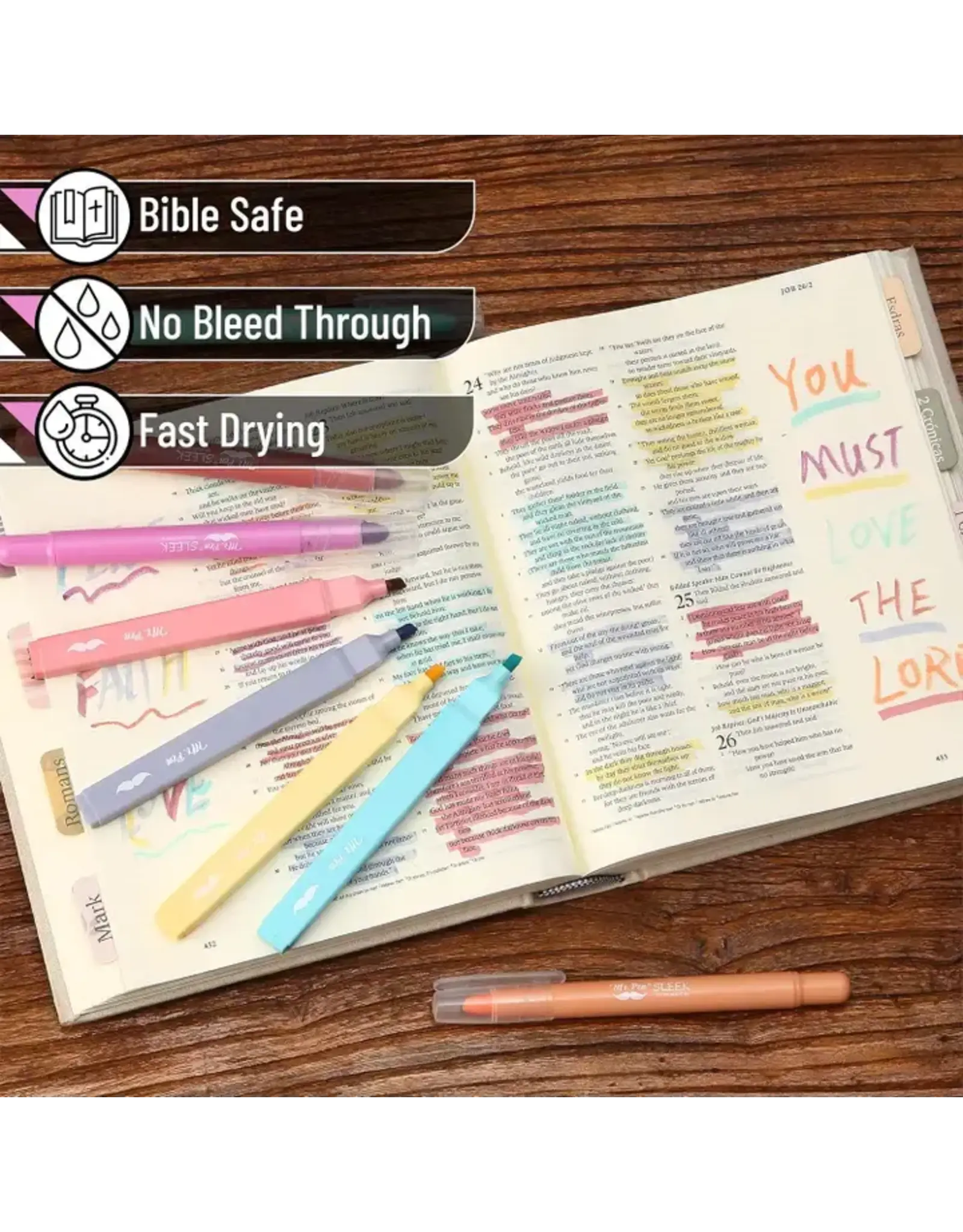 Mr. Pen Gel Highlighters - Color Your World