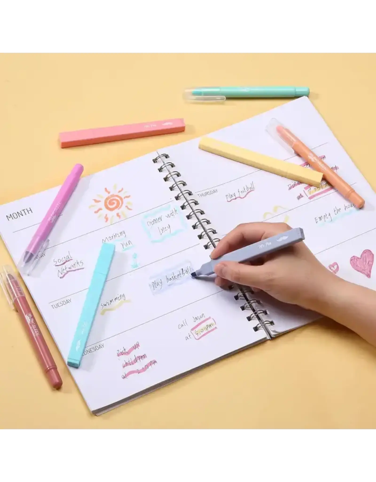 Mr. Pen Gel Highlighters - Color Your World