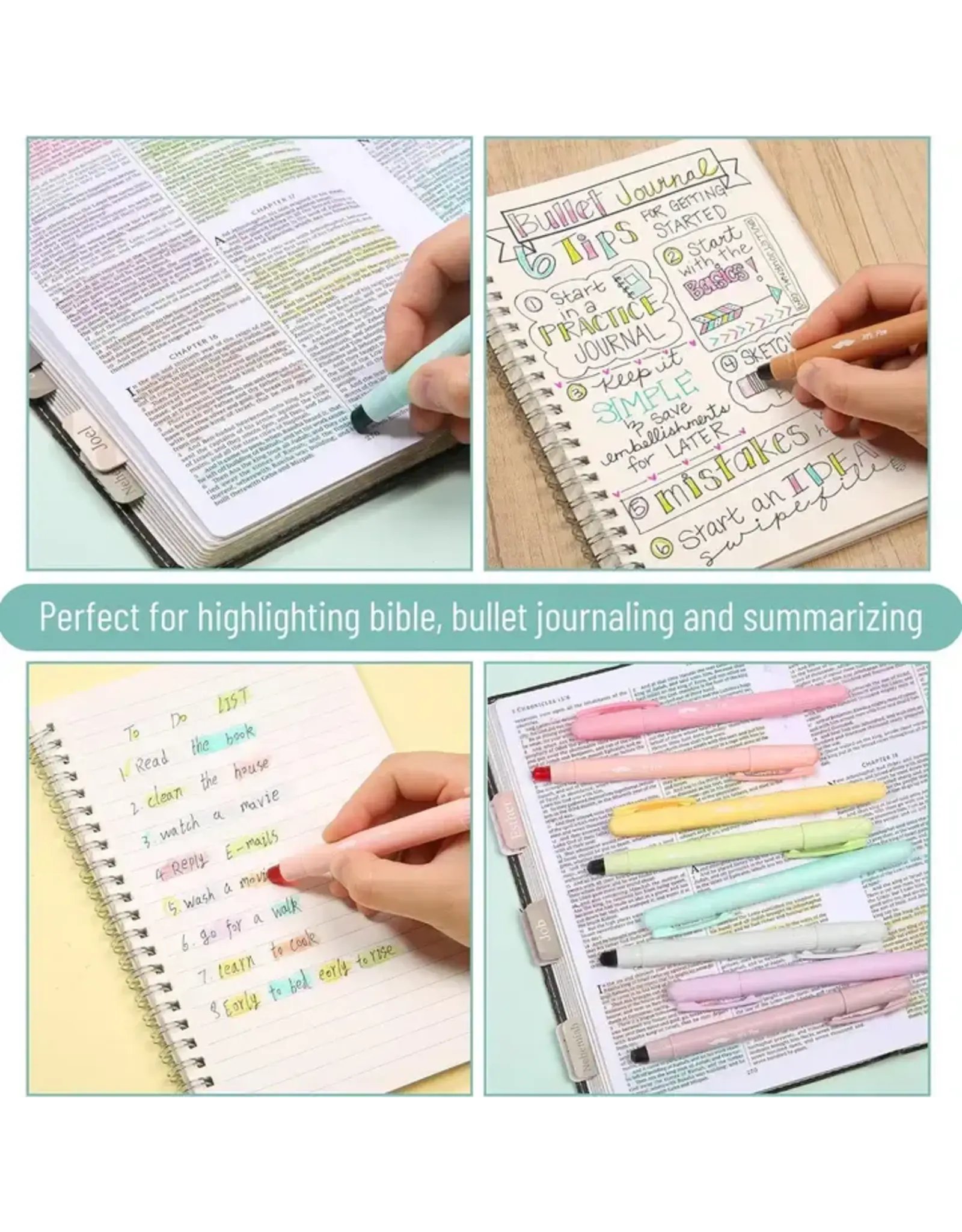 Mr. Pen Gel Highlighter Set - 16 Vibrant Colors