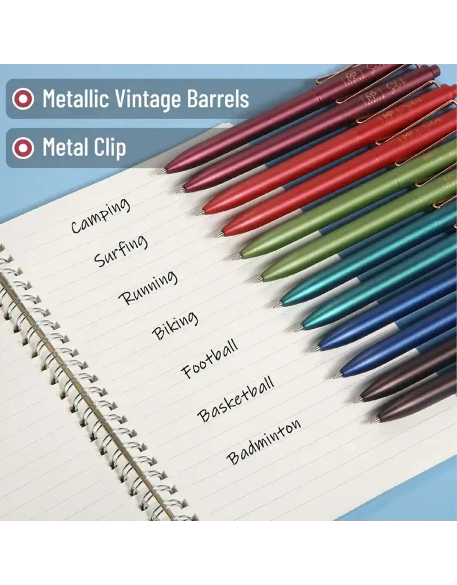 Mr. Pen Retractable Gel Pens - 12 Pack, Black Ink