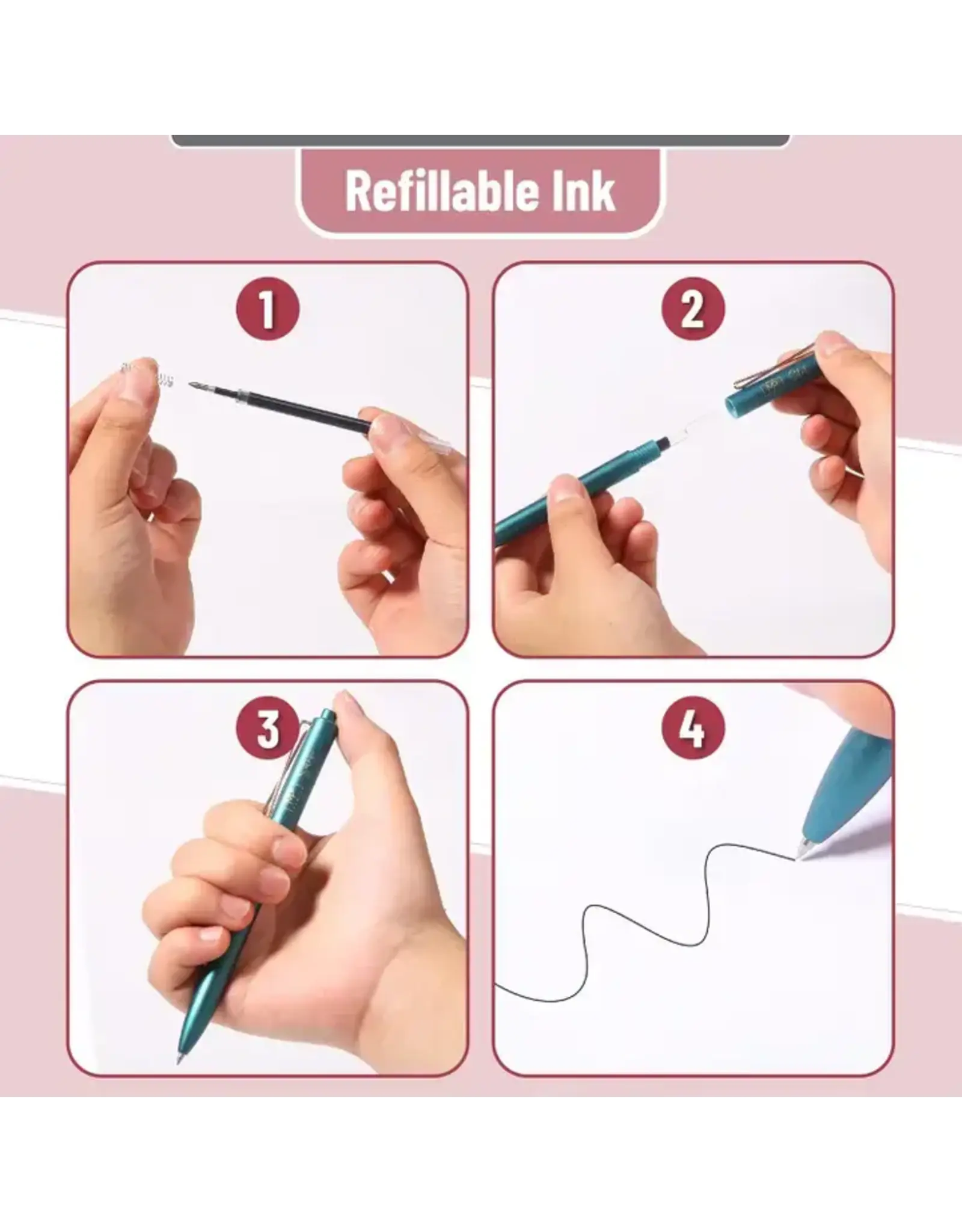 Mr. Pen Retractable Gel Pens - 12 Pack, Black Ink