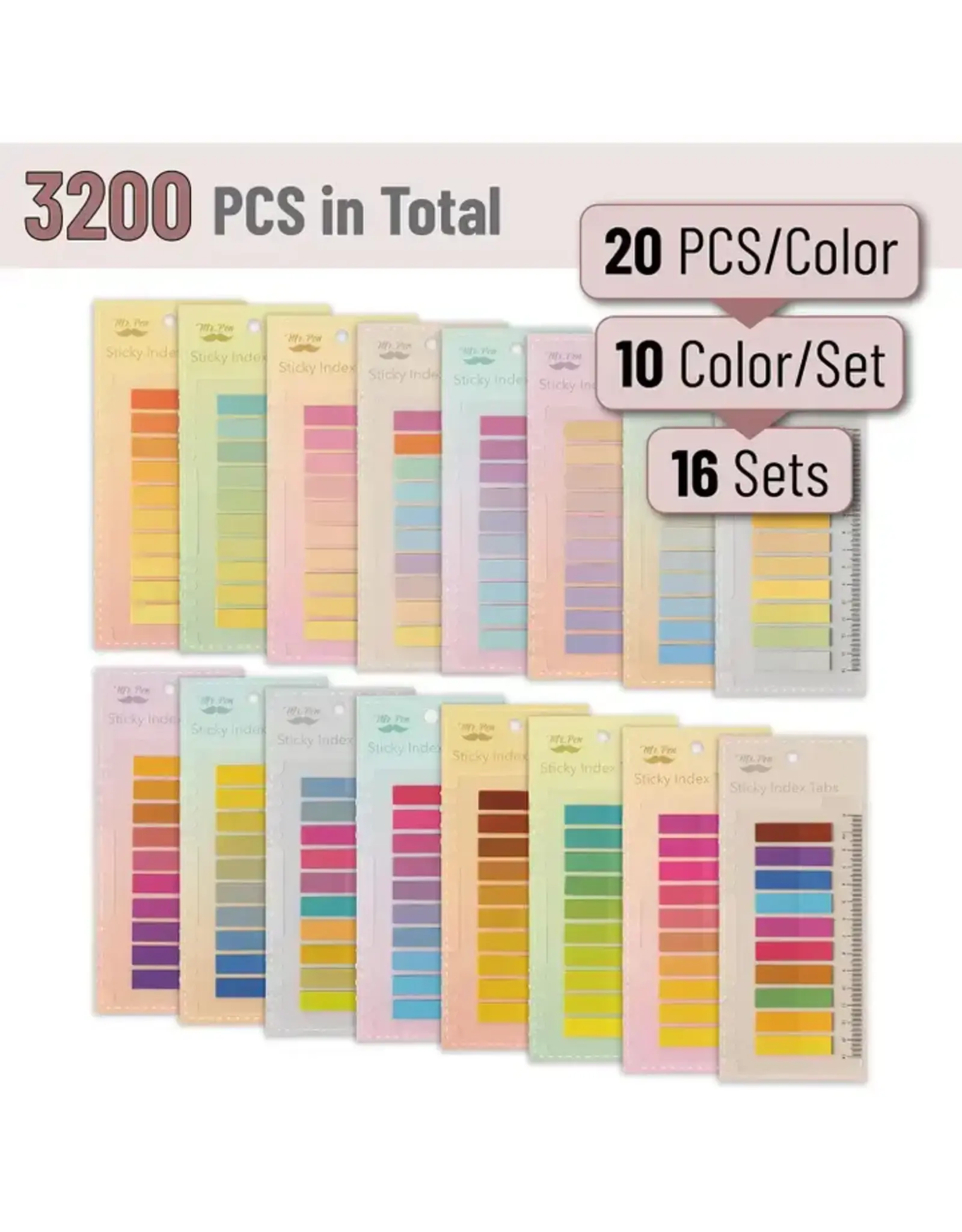 Mr. Pen Sticky Tabs - 3200 Pieces For Easy Organization