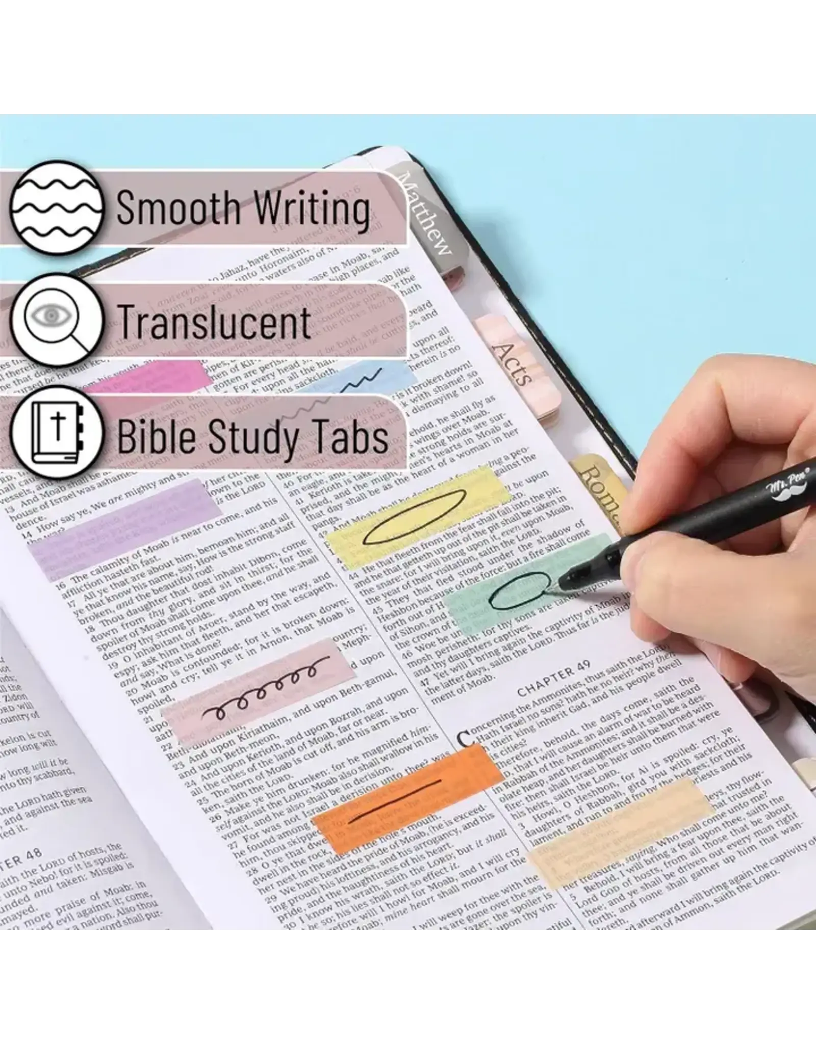 Mr. Pen Sticky Tabs - 3200 Pieces For Easy Organization