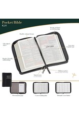 Christian Art Gifts KJV Mini Pocket Edition, Black, Zippered
