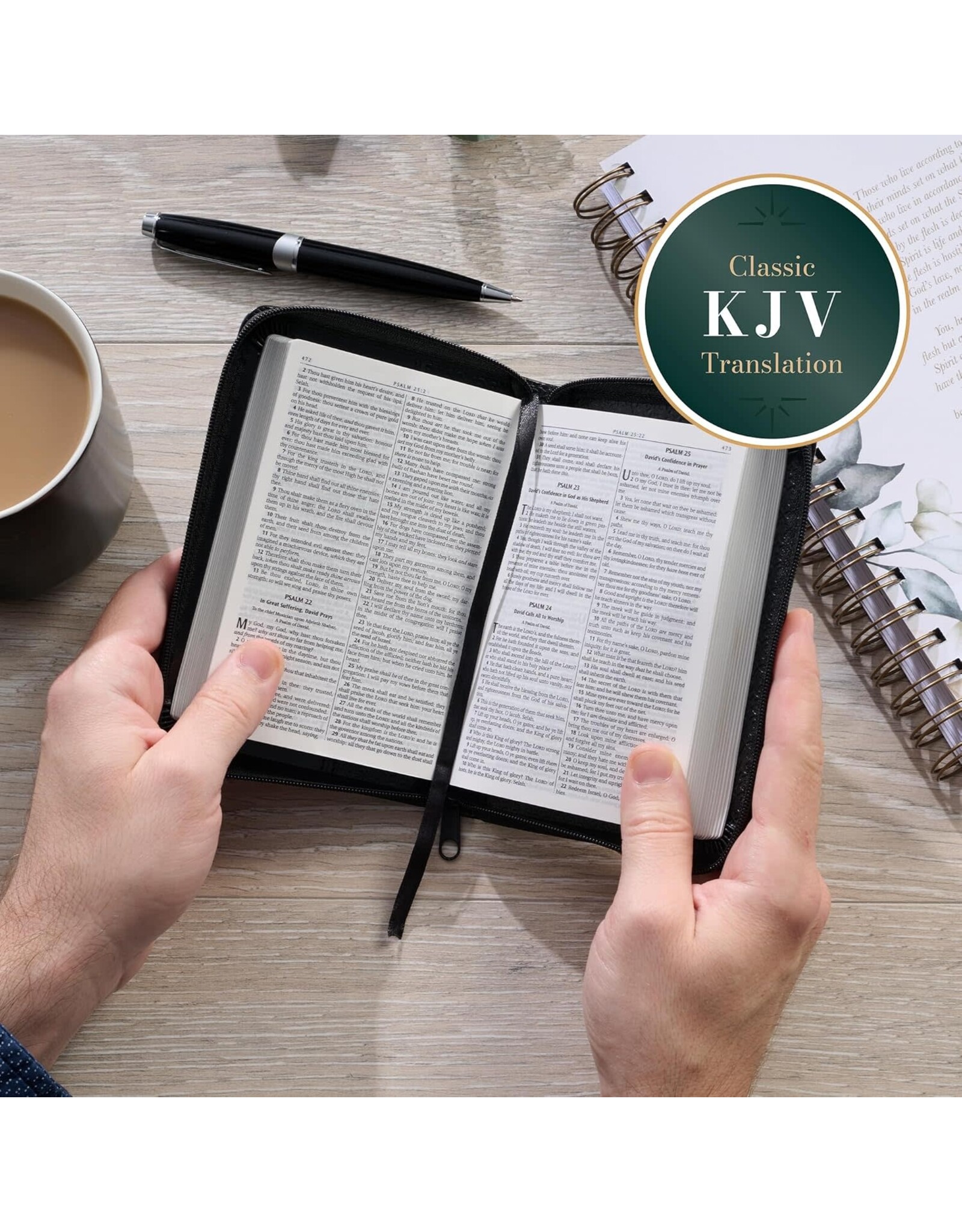 Christian Art Gifts KJV Mini Pocket Edition, Black, Zippered