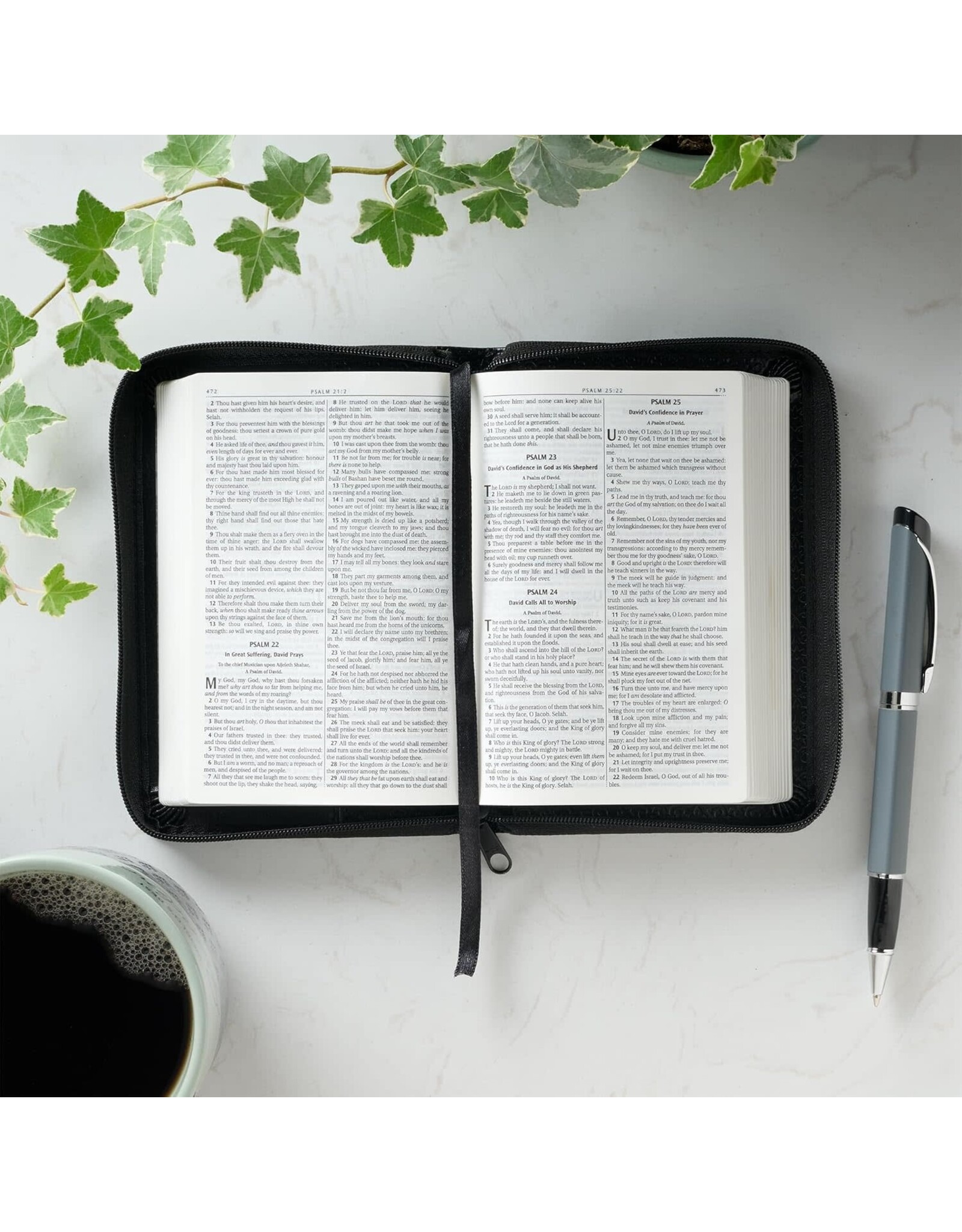 Christian Art Gifts KJV Mini Pocket Edition, Black, Zippered