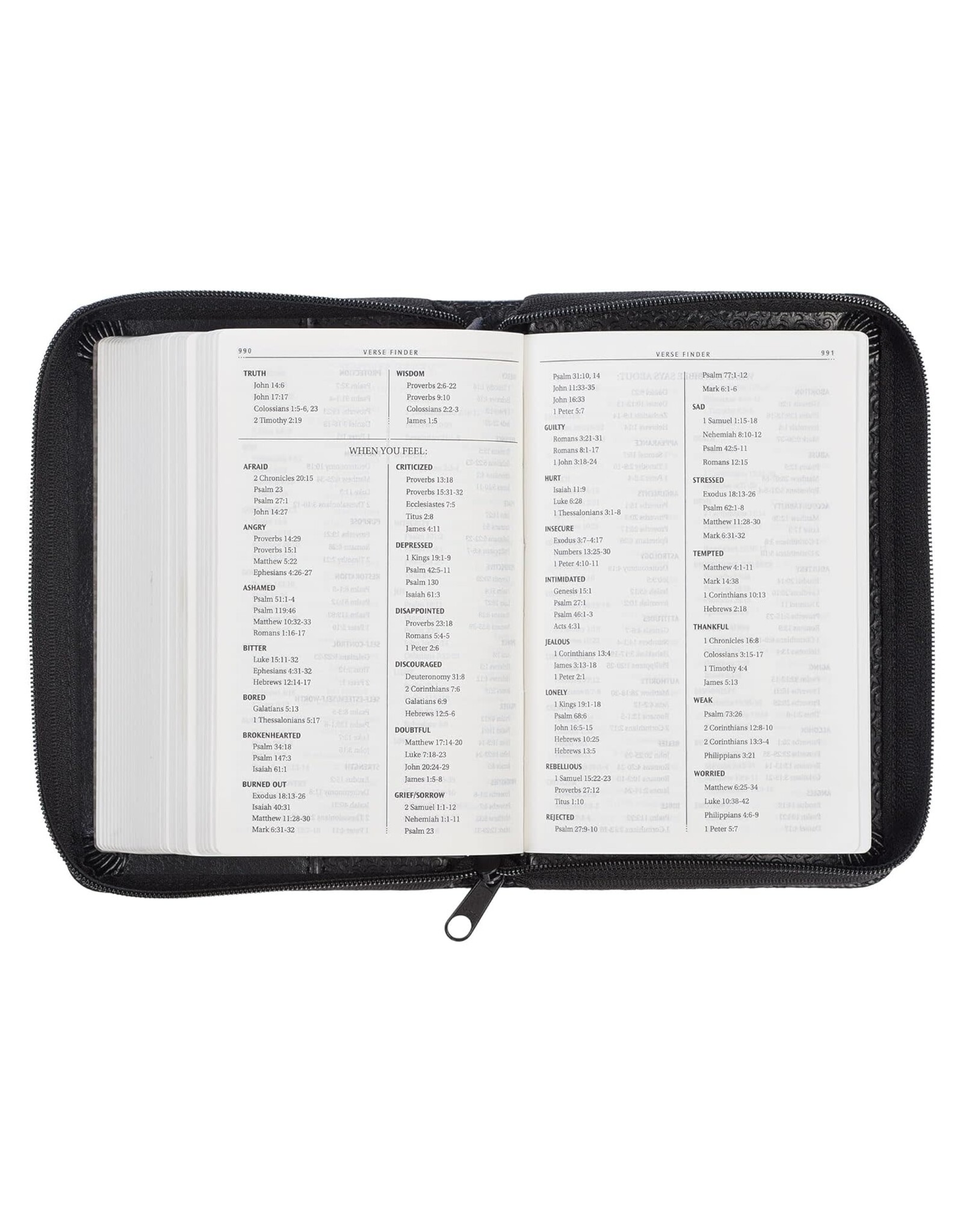 Christian Art Gifts KJV Mini Pocket Edition, Black, Zippered