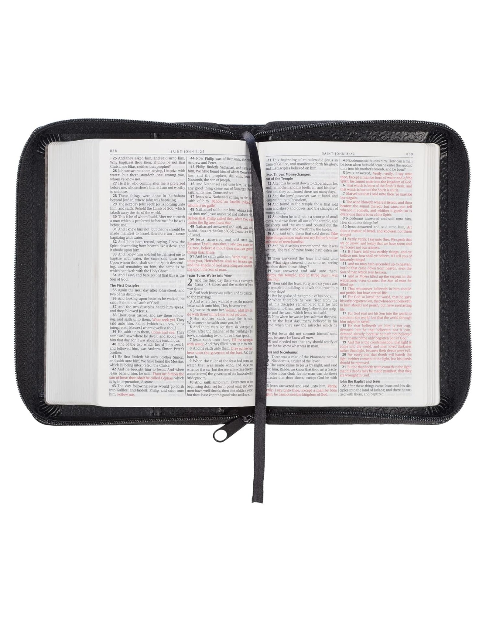 Christian Art Gifts KJV Mini Pocket Edition, Black, Zippered