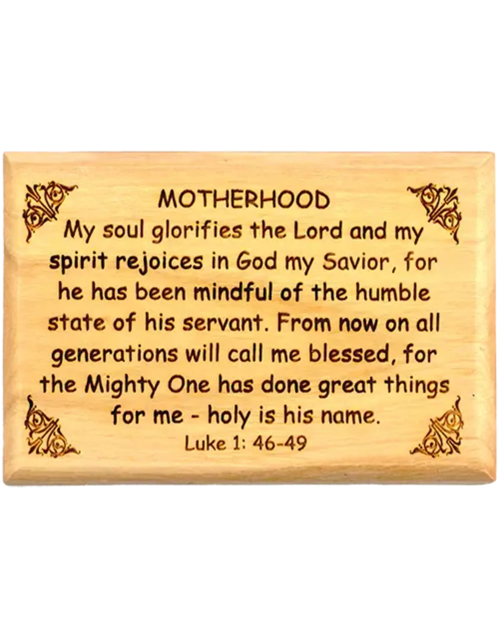 Logos Motherhood Fridge Magnet, Olive Wood Luke 1:46-49