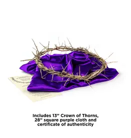 Logos Crown of Thorns - Boxed, 13" diameter with 28" Purple Cloth