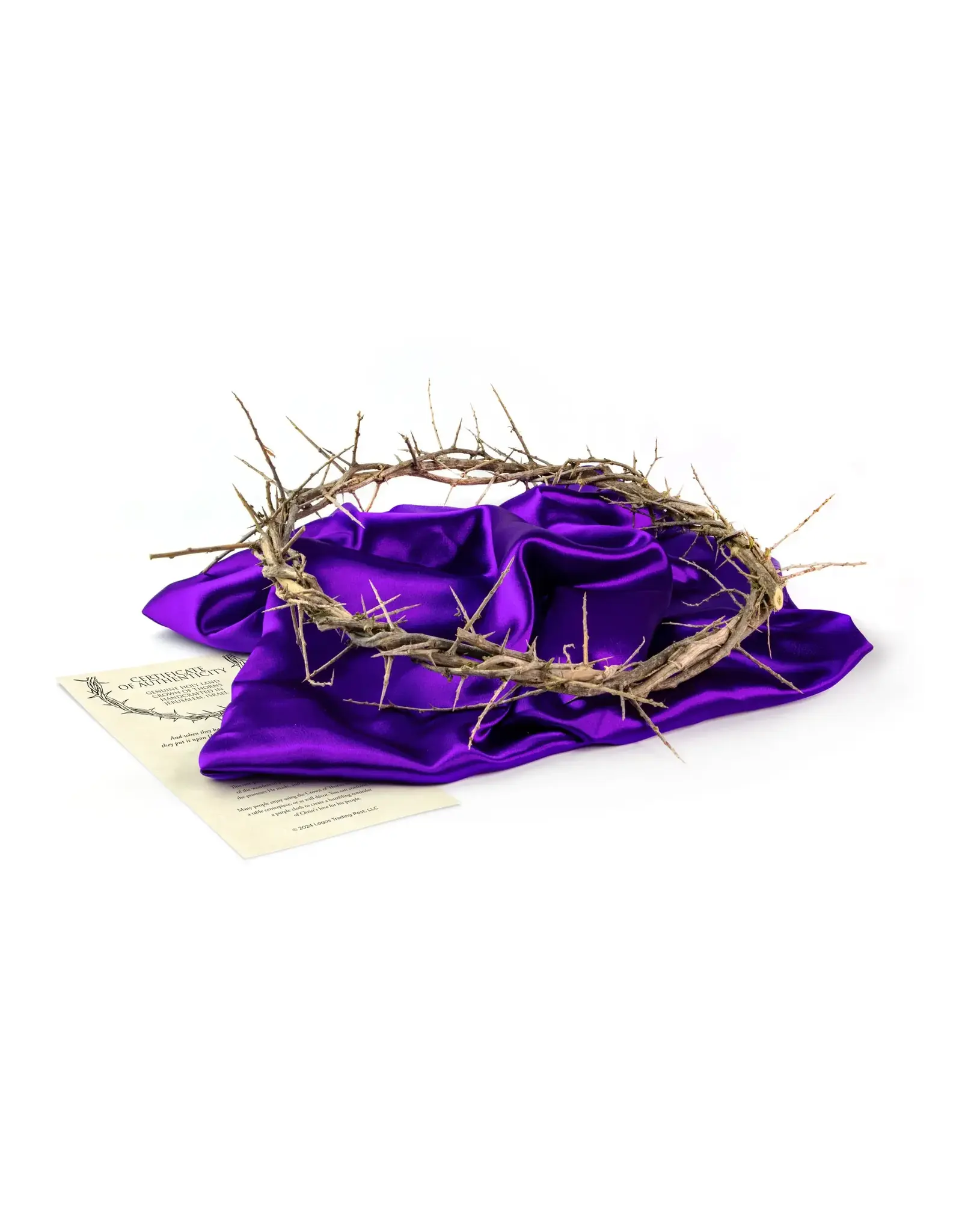 Logos Crown of Thorns - Boxed, 13" diameter with 28" Purple Cloth