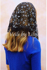 Veils by Lily Veil - Chinese Blossom - Black & Pearl