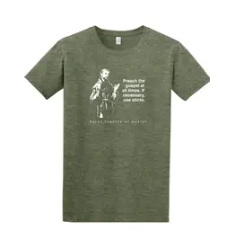 Sock Religious Adult Shirt - Preach the Gospel (St. Francis)