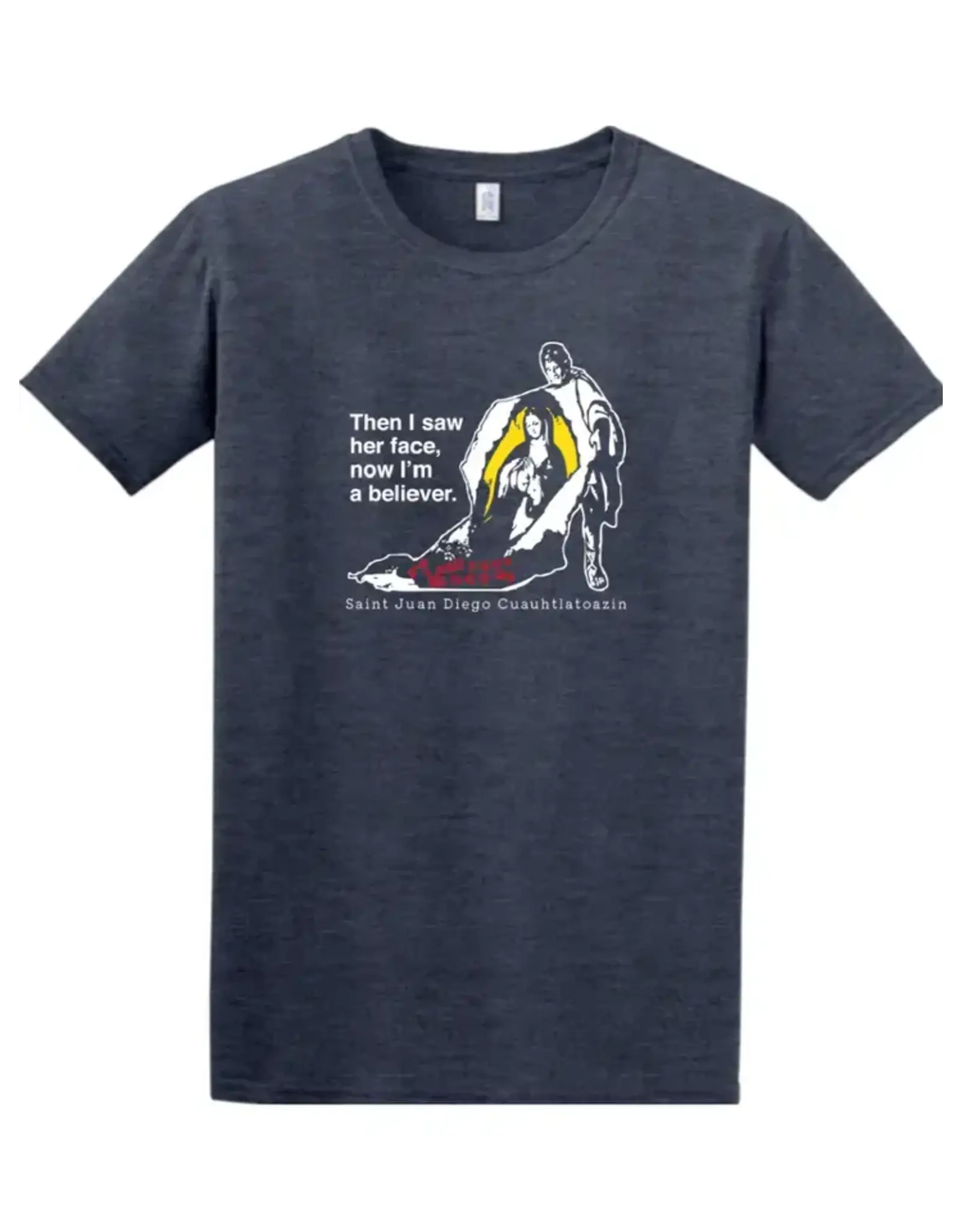 Sock Religious Adult Shirt - Then I Saw Her Face (St. Juan Diego)