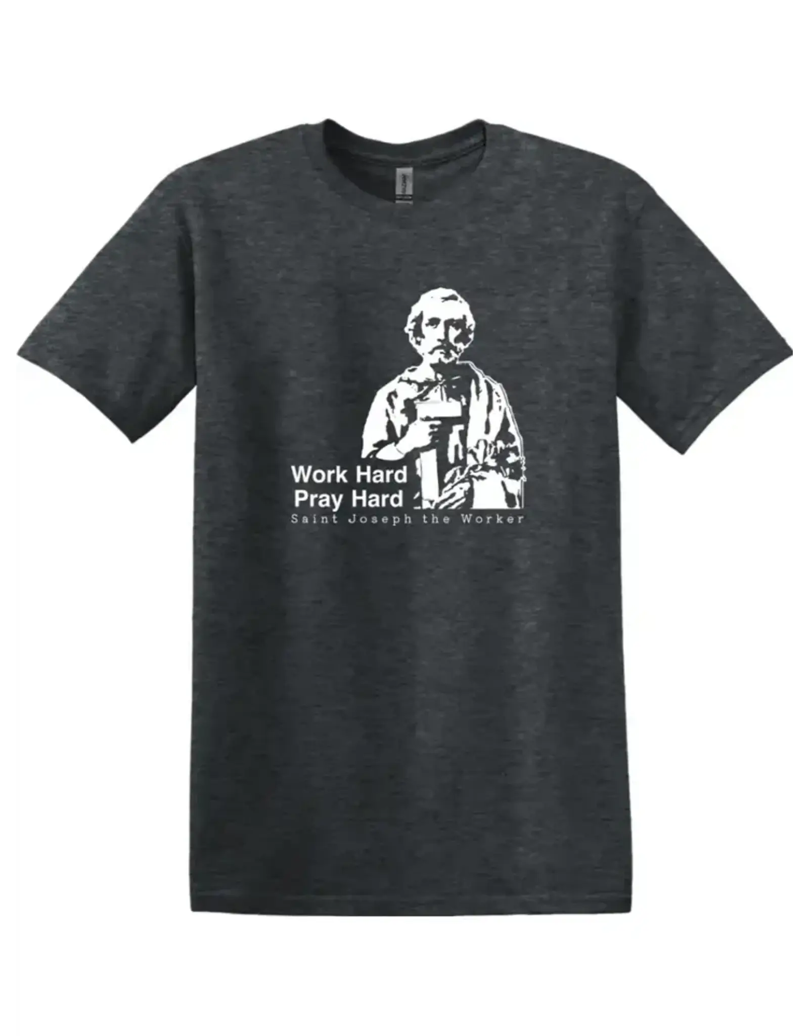 Sock Religious Adult Shirt - Work Hard Play Hard (St. Joseph)