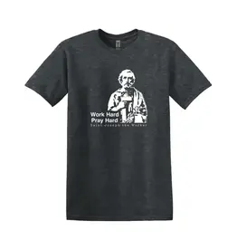 Sock Religious Adult Shirt - Work Hard Play Hard (St. Joseph)