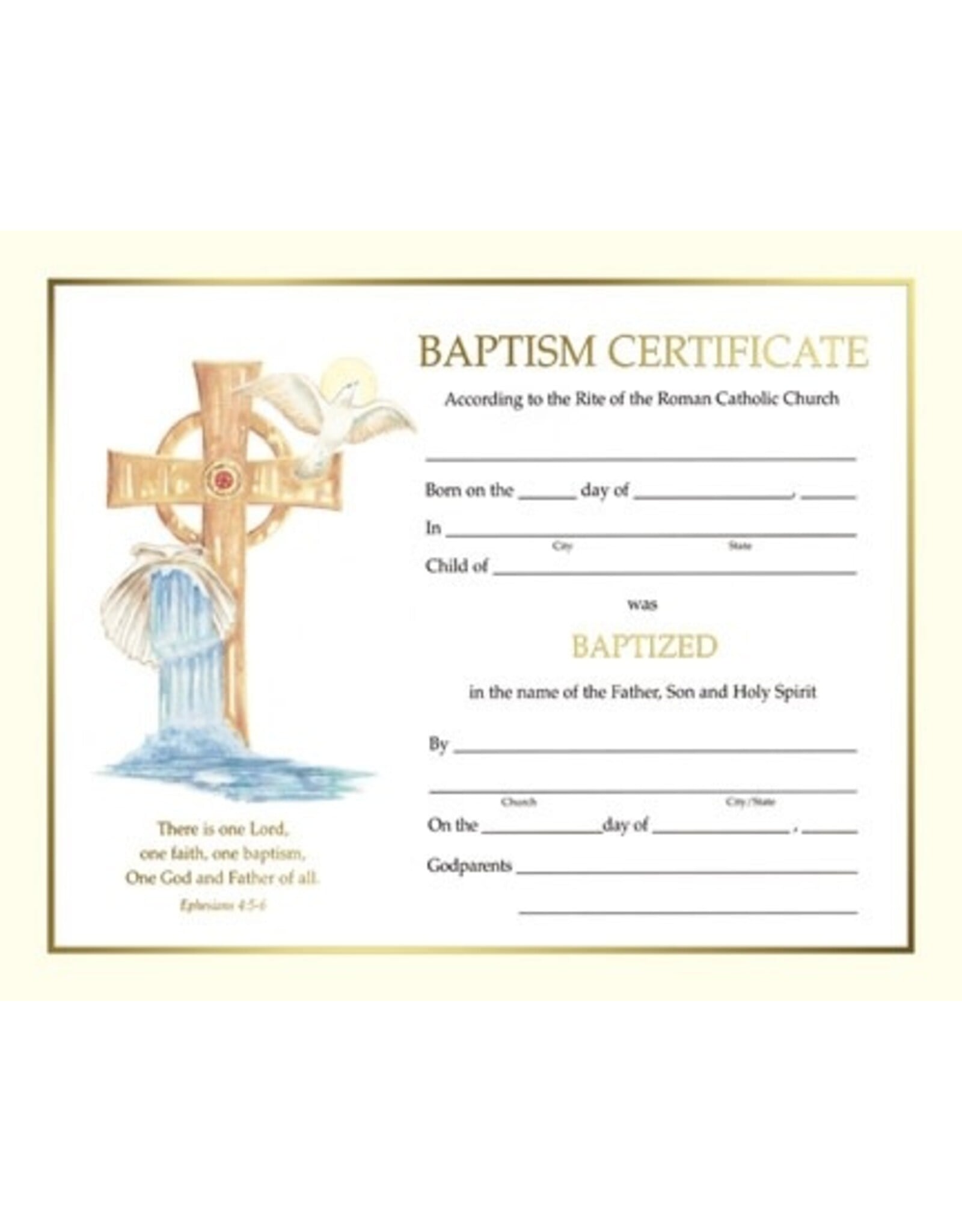 Barton Cotton Certificates - Baptism (50)