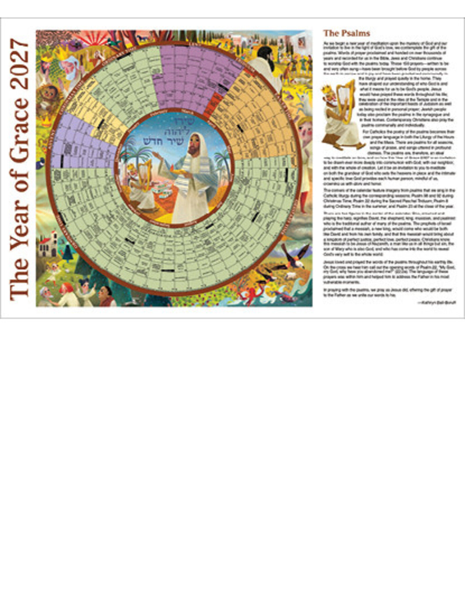 LTP (Liturgy Training Publications) 2027 Year of Grace Calendar - Paper Placemat Size (25)