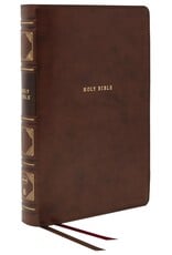 Thomas Nelson NKJV Reference Bible, Verse-By-Verse, Center-Column, Leathersoft, Brown, Indexed, Red Letter Edition, Comfort Print