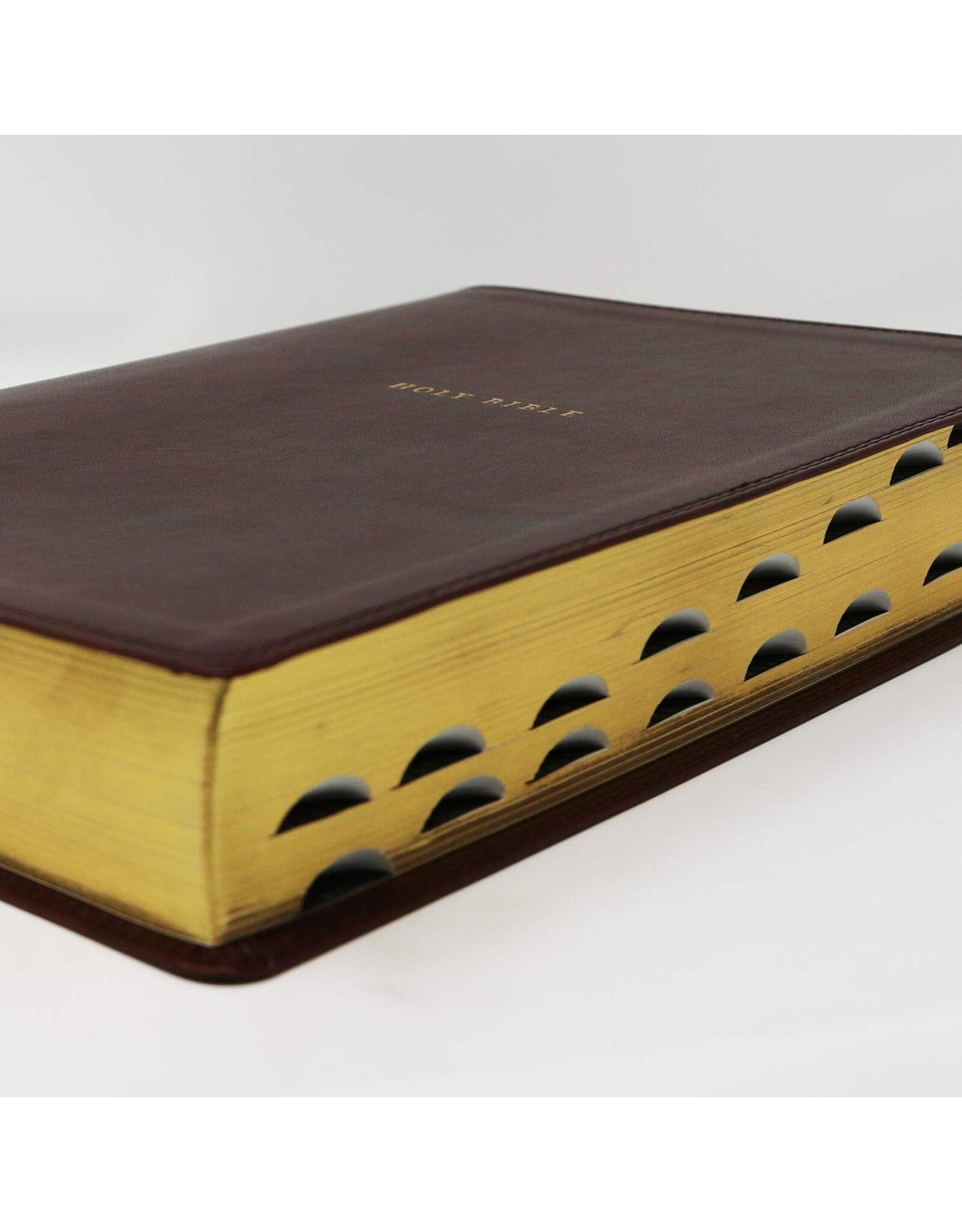 Thomas Nelson NKJV Reference Bible, Verse-By-Verse, Center-Column, Leathersoft, Brown, Indexed, Red Letter Edition, Comfort Print