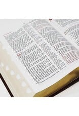 Thomas Nelson NKJV Reference Bible, Verse-By-Verse, Center-Column, Leathersoft, Brown, Indexed, Red Letter Edition, Comfort Print