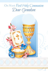 Greetings of Faith Card - First Communion (Grandson), Precious