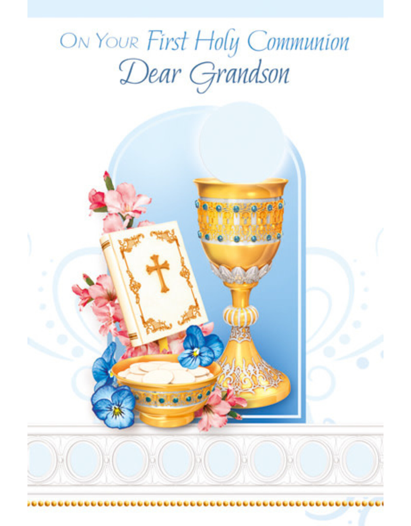 Greetings of Faith Card - First Communion (Grandson), Precious
