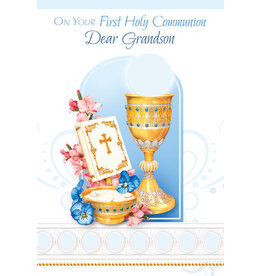 Greetings of Faith Card - First Communion (Grandson), Precious